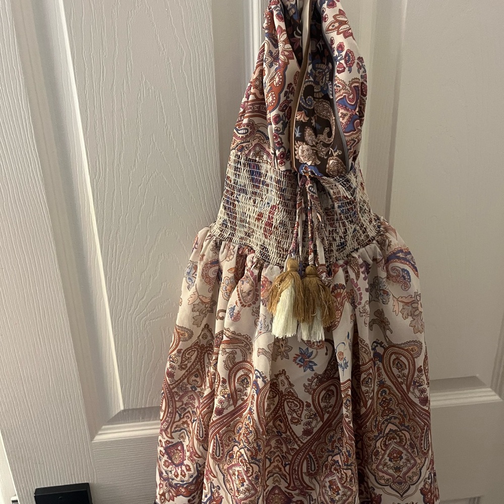 Windsor Paisley Print Tote in Cream and Brown